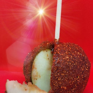 Chamoy Pulparindo, Tajin Candy Apple, Mexican Inspired Gourmet Candy Apple image 2