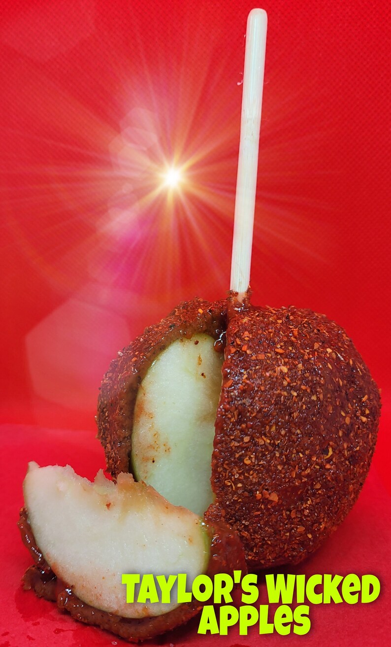 Chamoy Pulparindo, Tajin Candy Apple, Mexican Inspired Gourmet Candy Apple image 2