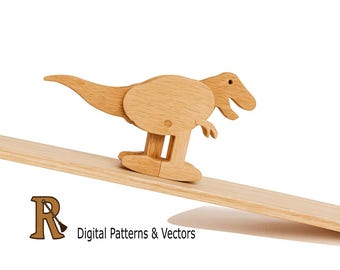 Ramp Walker Dinosaur T-Rex Pdf Patterns , dxf,  svg vectors