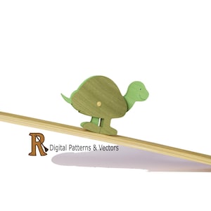 Wooden Ramp walker Turtle plans, wooden toy DIY project , vectors and Patterns for Cnc and scroll saw machines