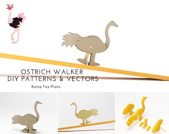 Ostrich DIY Ramp toy plans Assembly guide and vectors.