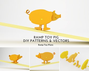 Modèles de jouet de rampe de cochon bricolage et guide d'assemblage