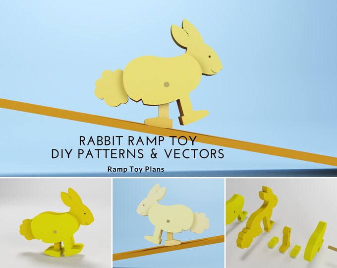 Rabbit Ramp Walker Toy Patterns and Vectors for Scroll Saw and - Etsy