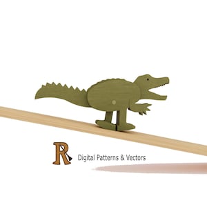DIY Crocodile Toy, Ramp Walker Toy Patterns And Vectors