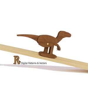 Ramp Walker Velociraptor Dinosaur toy plans pdf, dxf and Svg Patterns
