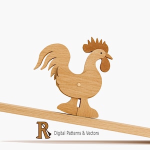 DIY Rooster ramp walker toy patterns and assembly guide