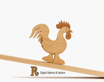 DIY Rooster ramp walker toy patterns and assembly guide
