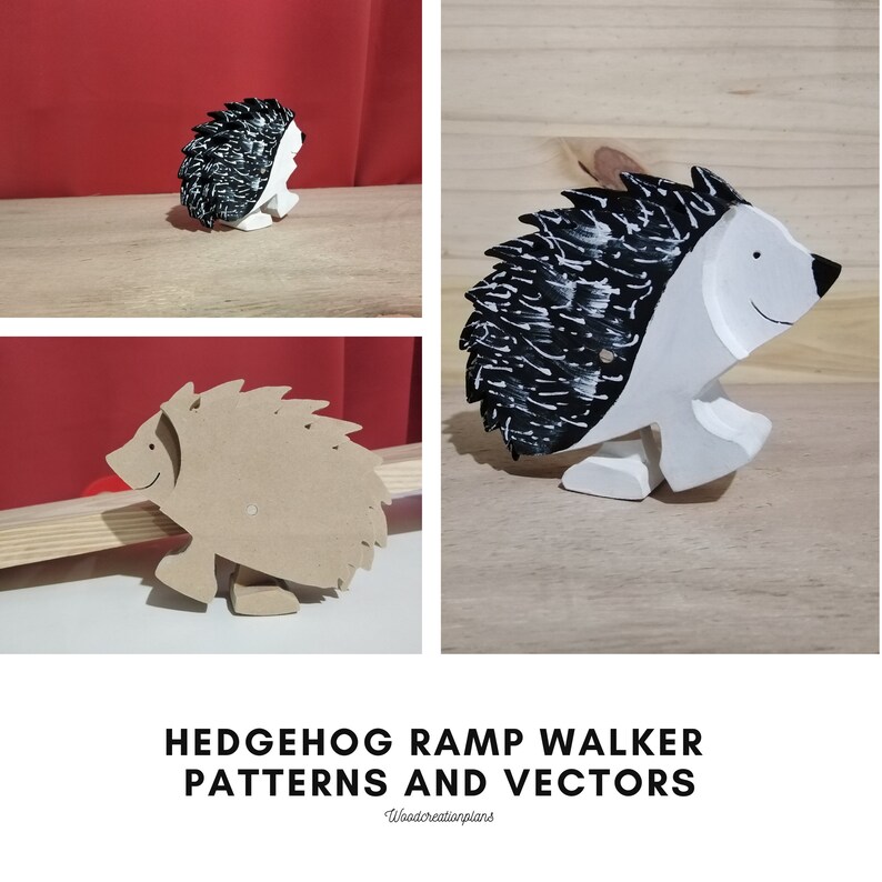 Hedgehog Ramp walker toy patterns for Cnc And Scroll saw. Etsy