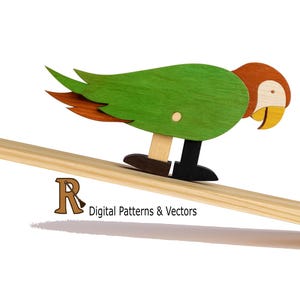 Ramp walker toy patterns , Parrot Ramp toy, Pdf patterns for Scroll saw, and CNC vectors for wooden toy, wooden toy patterns and vectors.