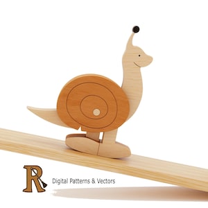 DIY Snail Ramp walker toy plans and vectors