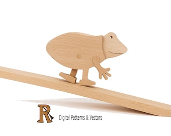 DIY Frog Ramp Walker Toy Patterns and Vectors
