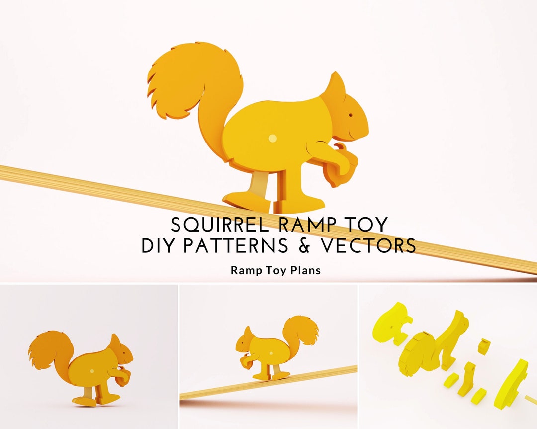 Pdf Ramp Toy Pattern DIY Squirrel Ramp Walker Toy, PDF Patterns and Assembly Guide - Etsy