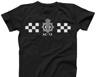 AC-12 Line Of Duty Mens T-Shirt Top Premium Cotton Tee TV T-Shirt Inspired BBC | Plus size available up to 5XL