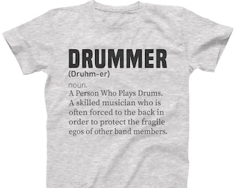 Drummer Homme T-Shirt Cadeau Musique Jantes Lecteur Meilleur Drôle Métal  Cool