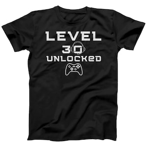 Level 30 Complete Funny Gift 30th Birthday Shirt Level 30 Complete Funny Gift 30th Birthday Shirt