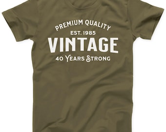 Vintage 1985 40th Birthday Retro T Shirt