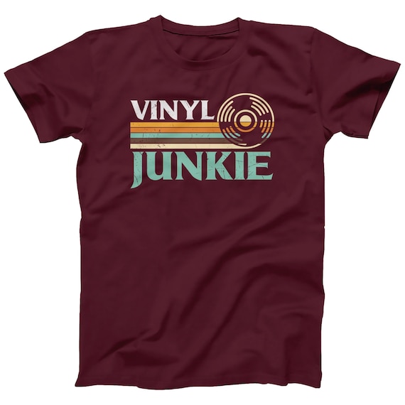 Vinyl Junkie Shirt Music Lover T-Shirt Old Record Player Tee Vinyl Junkie Shirt Music Lover T-Shirt Old Record Player Tee
