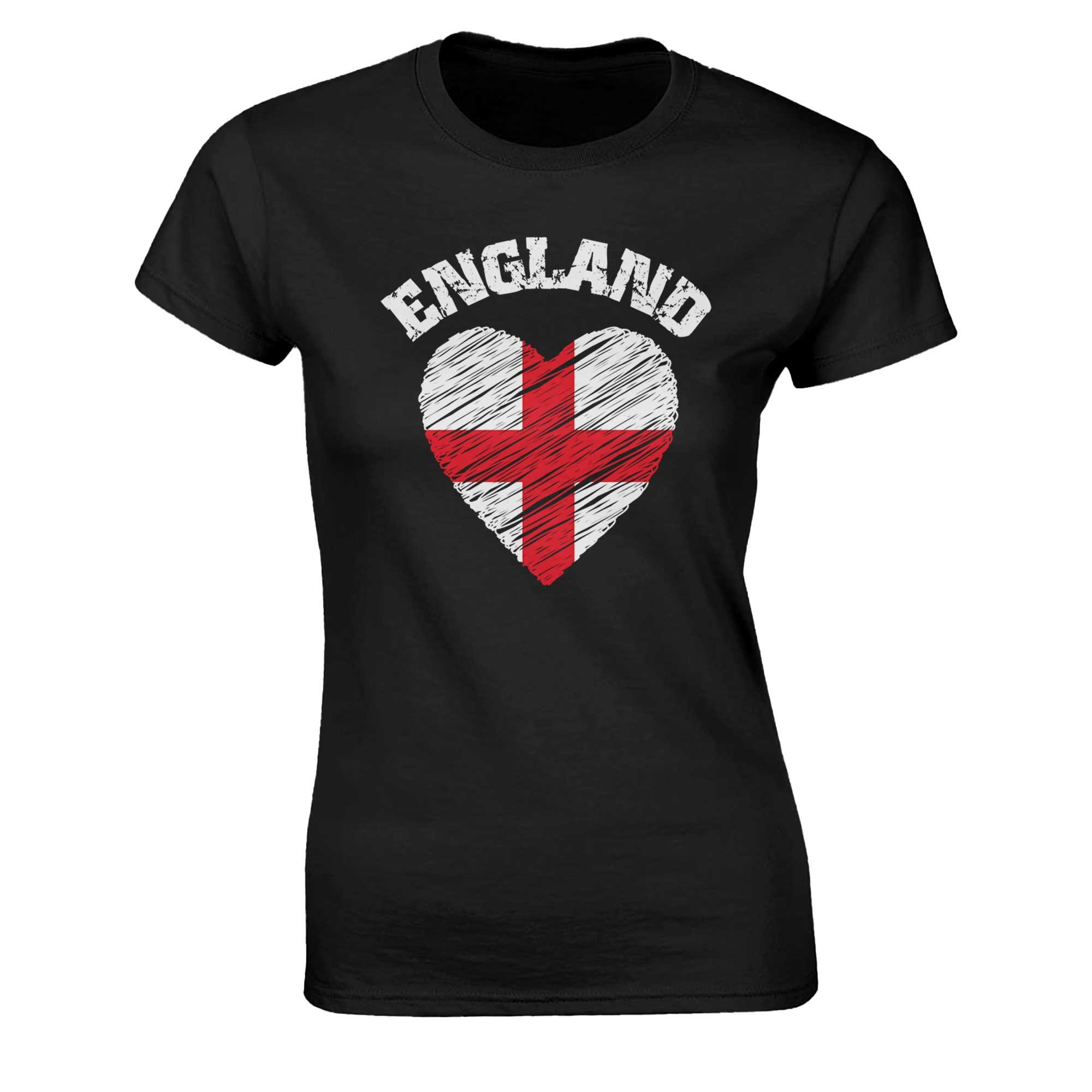 Discover England 2021 Football Printed T-Shirt | Love Heart Theme Tee