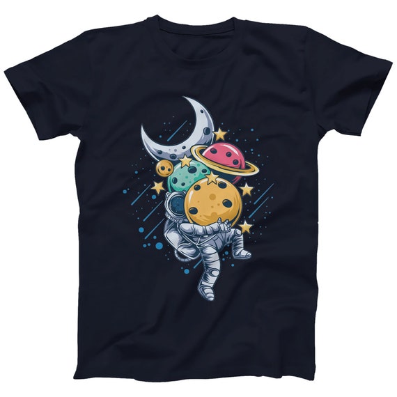 Astronaut Planets Graphic Tee: Space Streetwear T-Shirt