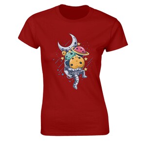Astronaut Planets Graphic Tee: Space Streetwear T-Shirt afbeelding 2