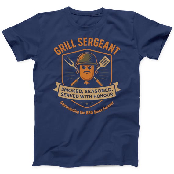 Grill Sergeant BBQ T-Shirt: Funny Military Dad Gift
