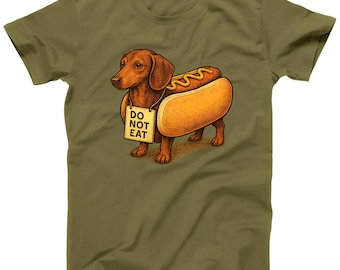 Funny Dachshund Hot Dog T-Shirt: Sausage Dog Lover Tee