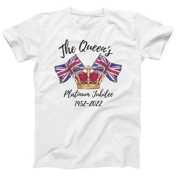 Queen's Platinum Jubilee T-shirt Union Jack Crown T - Etsy