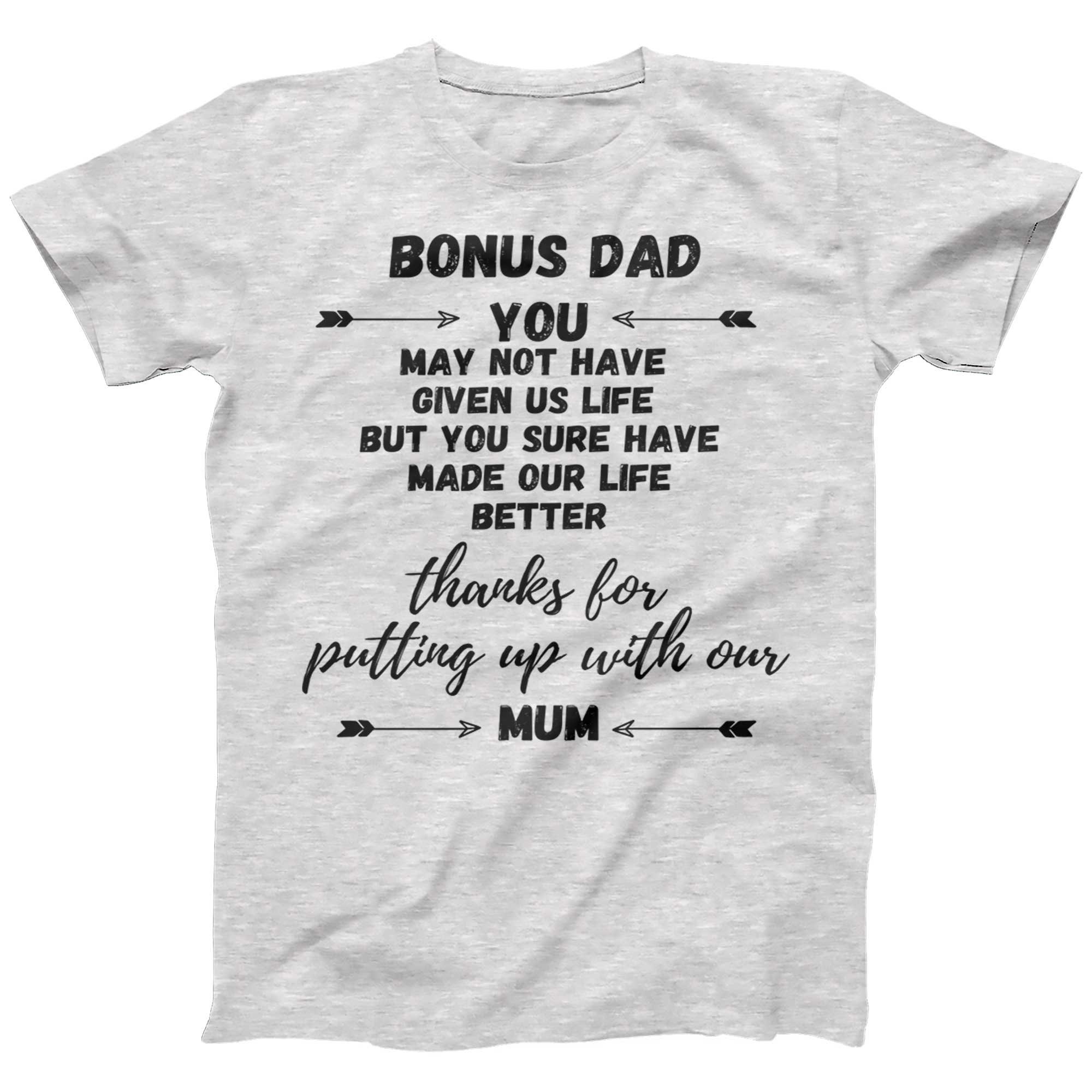Fathers Day T-shirt Bonus Dad Custom Graphic Printed Step Dads - Etsy UK