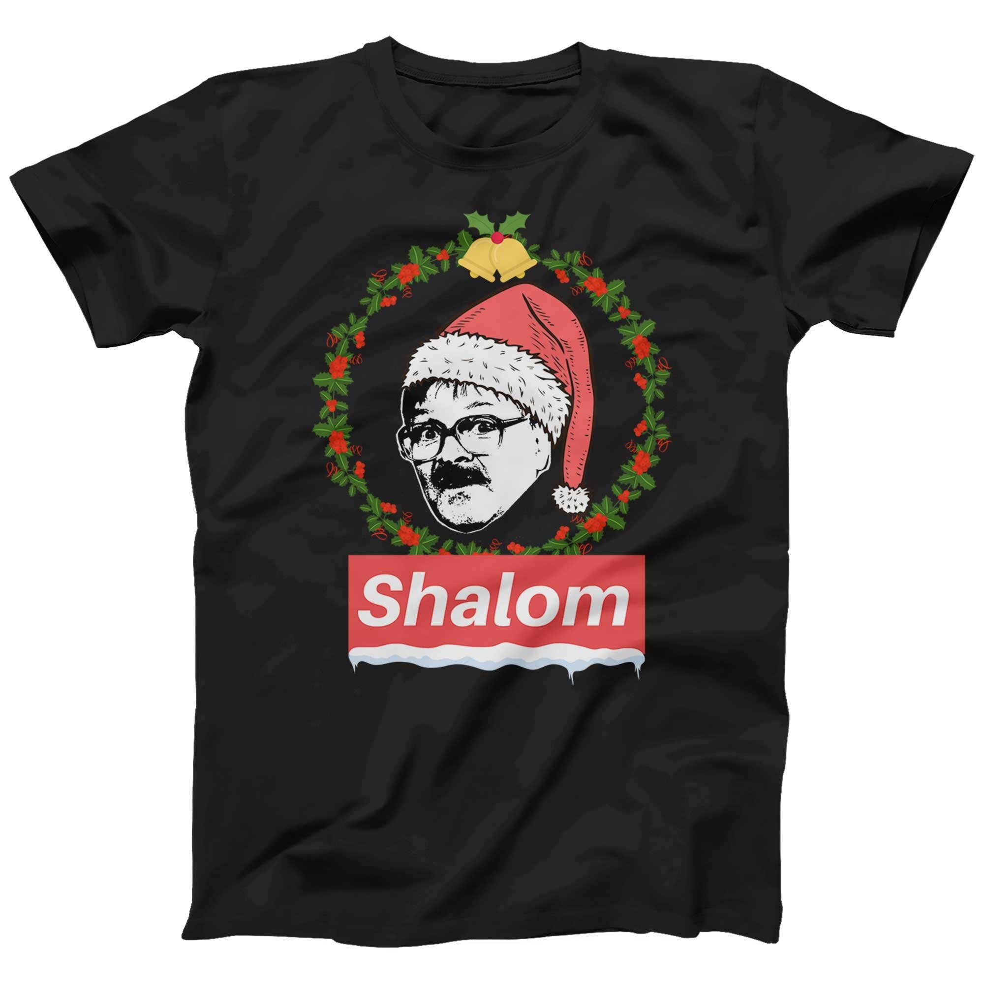 Shalom Funny Christmas T-shirt Tee Top for Men Women Kids