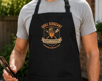 Funny Grill Sergeant BBQ Apron for Dad
