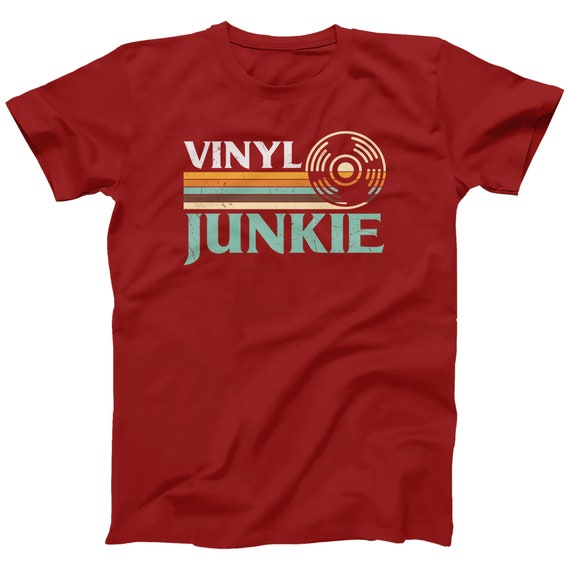 Vinyl Junkie Shirt Music Lover T-Shirt Old Record Player Tee Vinyl Junkie Shirt Music Lover T-Shirt Old Record Player Tee