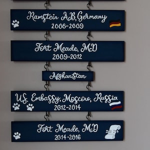 Small Deployment Bar add-on, Home Is Where The Air Force Sends Us, Army, Navy, Marines, Coast Guard, Military Sign, Foreign Service