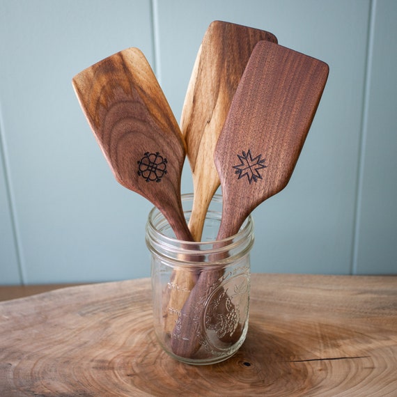 Unique Handcrafted Wood Spatulas / Kitchen Utensils / Handmade Spatulas /  Personalized Spatulas 