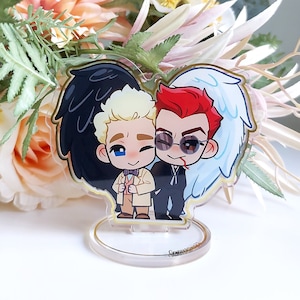 Good Omens "Heart Wings" - Gold Foil Acrylic Standee