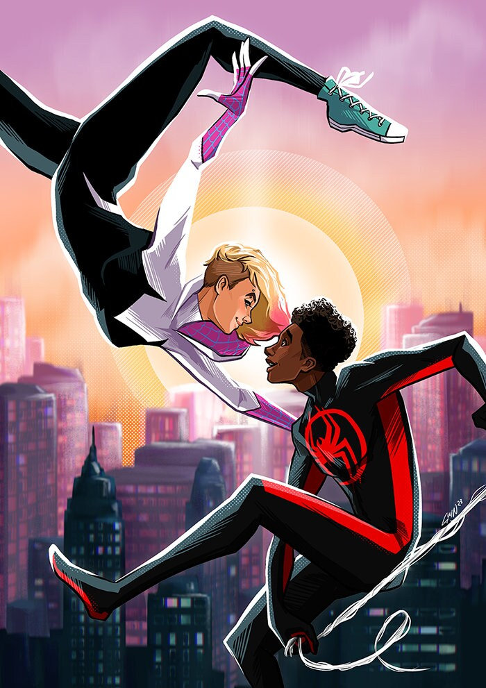 Gwen and Miles - Print - Etsy