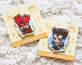 Puppypool and Wolvie - Acrylic Pins