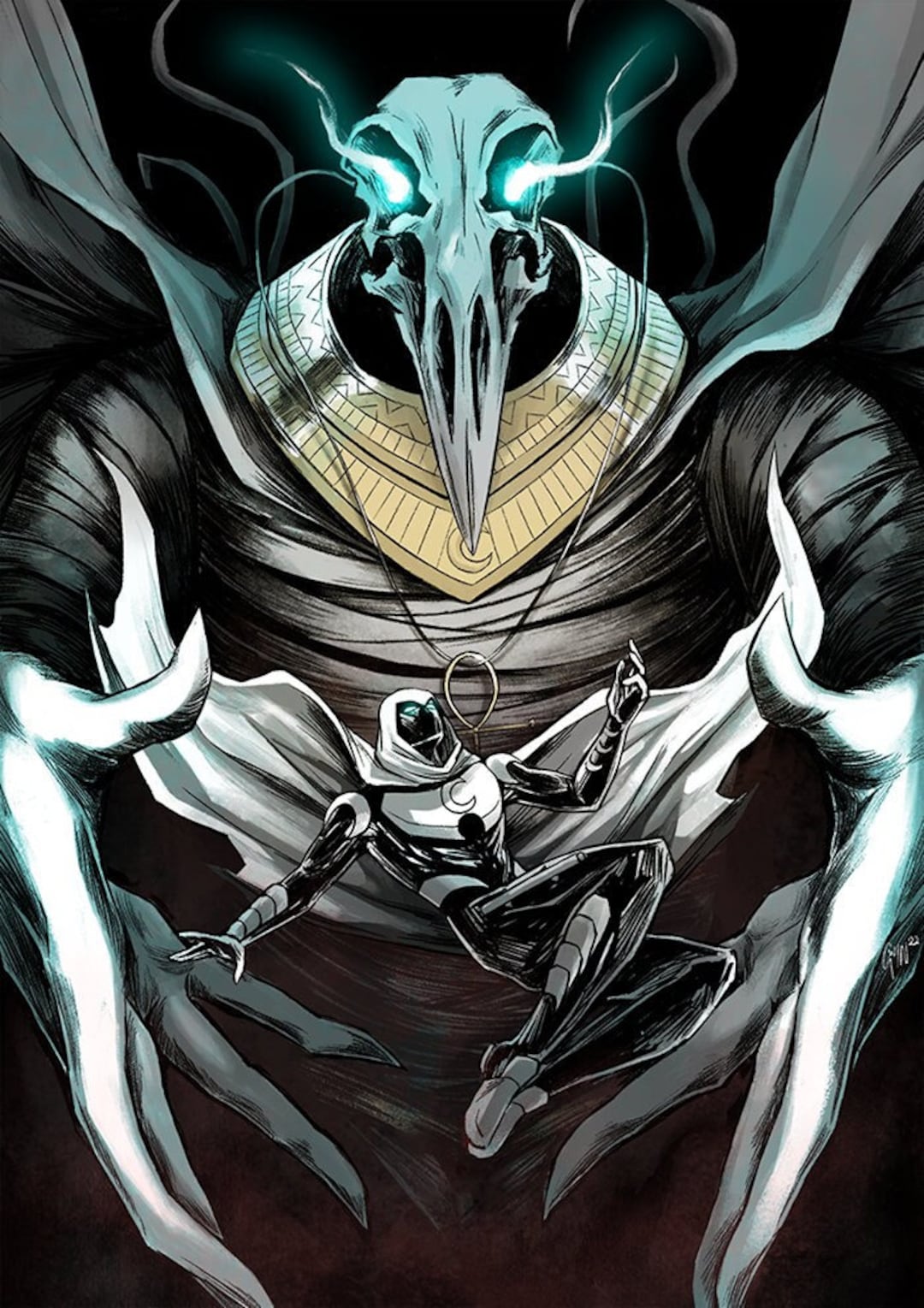 Khonshu and Moon Knight - Print - Etsy