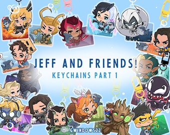 Jeff et ses amis ! - Porte-clés en acrylique (rivaux)