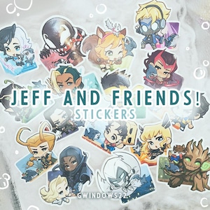 Jeff & Friends! - Borderless Stickers (Rivals)