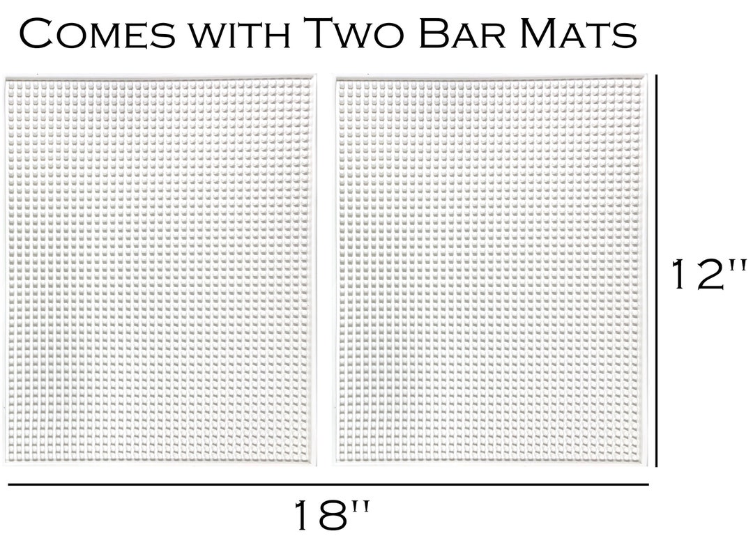 Cocktail Kitchen Bar Mat Set of 2. white Modular Etsy