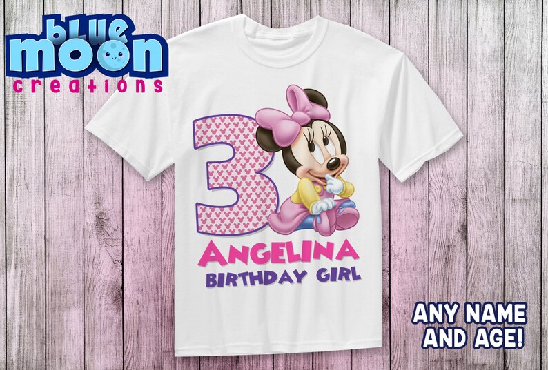 Baby Minnie mouse boys set Baby Minnie mouse first birthday outfit Baby Minnie mouse birthday shirt