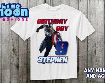 Captain America Family Birthday T 