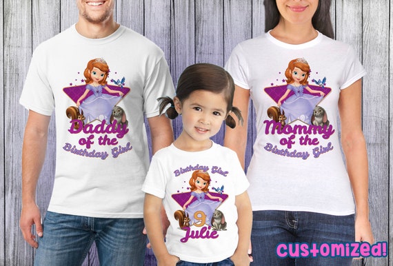 camiseta princesa sofia personalizada