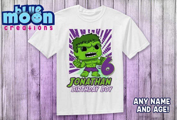 incredible hulk birthday shirt
