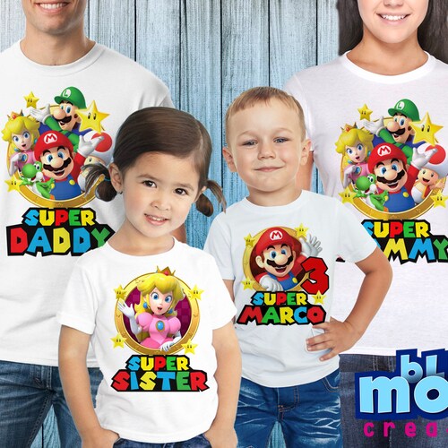 super mario birthday shirt