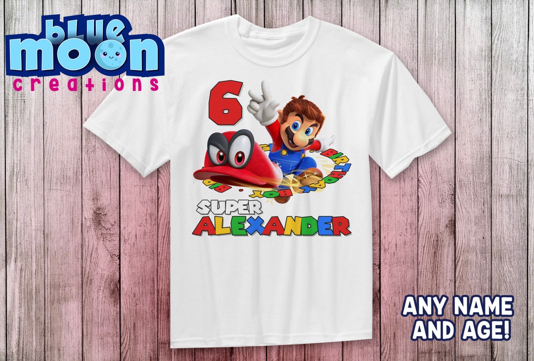 Mario Odyssey Birthday Shirt Mario Odyssey Party Tshirt - Etsy