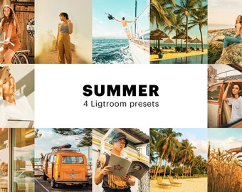 4 Summer Lightroom presets - Instagram Filters - Instagram presets - Lightroom Presets - Lightroom Filters - Summer presets - Summer filters