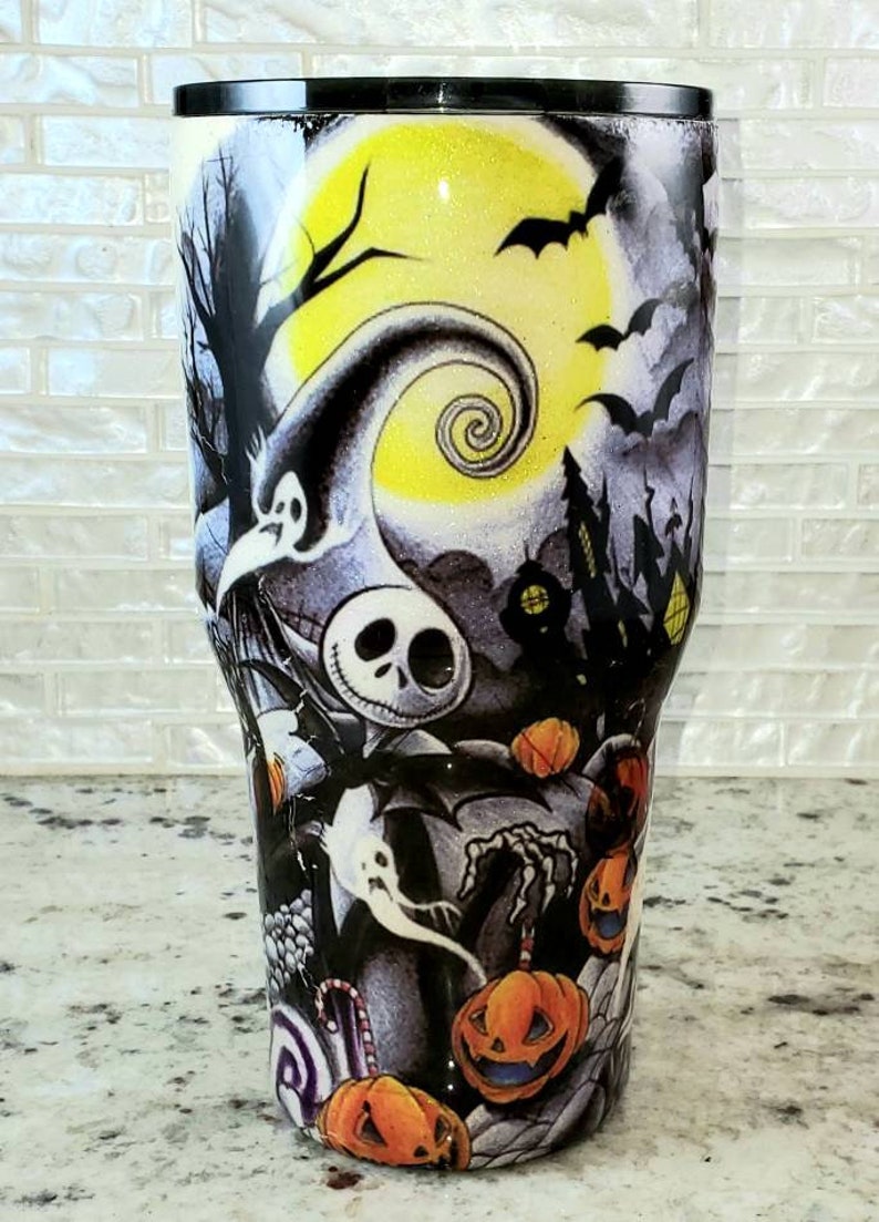 Nightmare Before Christmas Tumbler Glow In The Dark Tumbler  Etsy