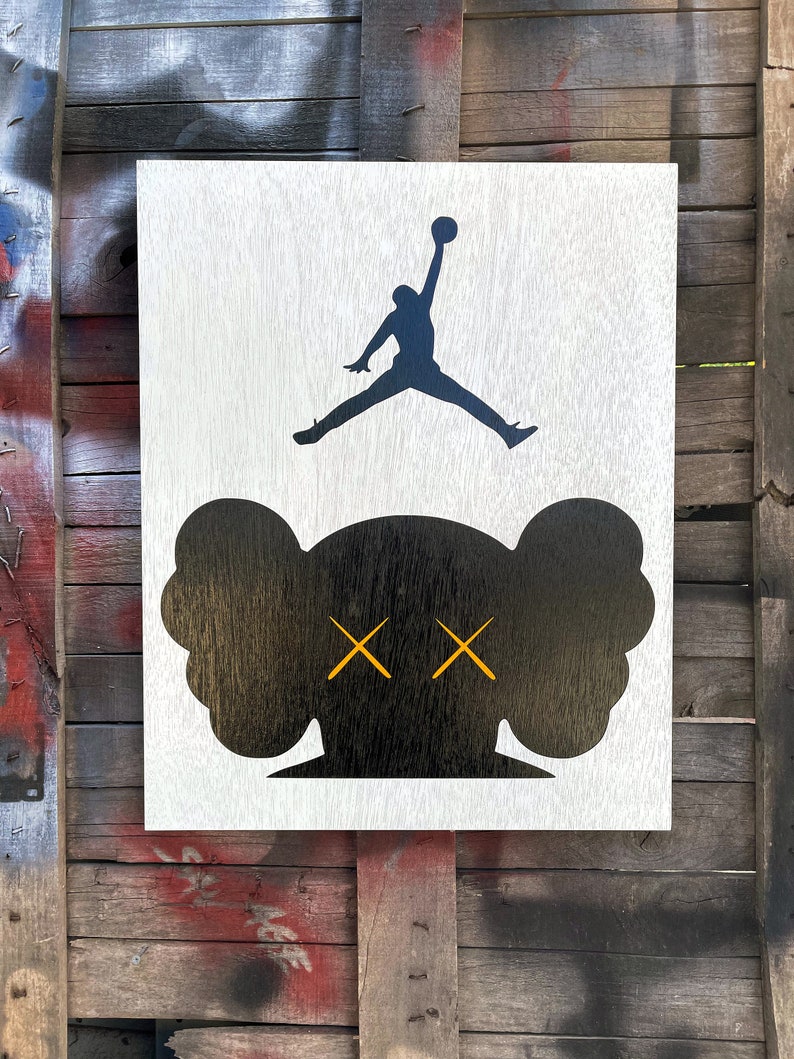 Kaws Jumpman Hypebeast Art Kaws Wall Decor Hypebeast Etsy