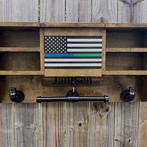 Custom Wall Mounted Duty Rack: Police Gear Storage With Lock - Etsy